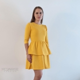 Dámske šaty s volánom ORGANIC - yellow