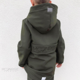 Detská softshell bunda - look up at the stars khaki