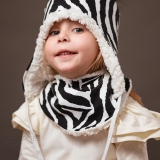 Zimný detský nákrčník zebra