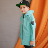 Detská softshell bunda smiley - basic mint