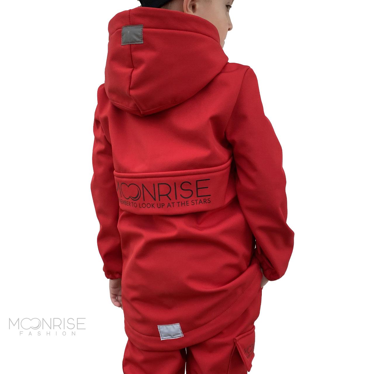 Detská softshell bunda - look up at the stars red - 92