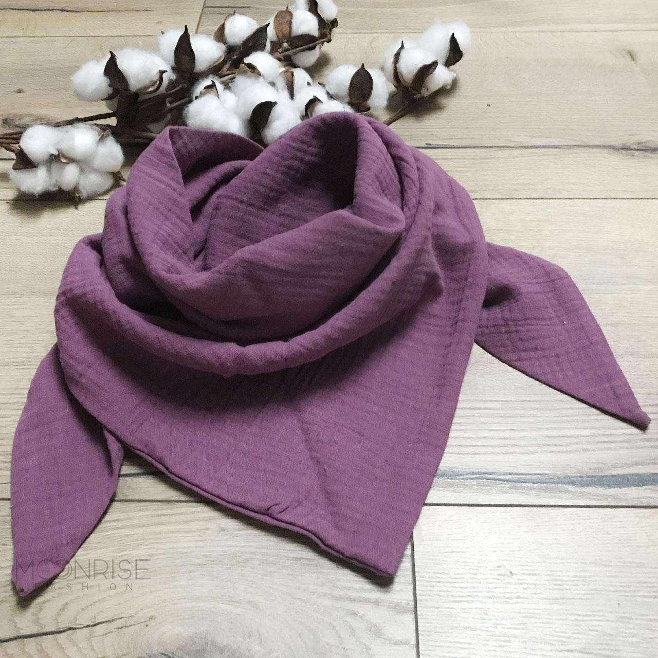 Mušelínový šálik organic  - purple