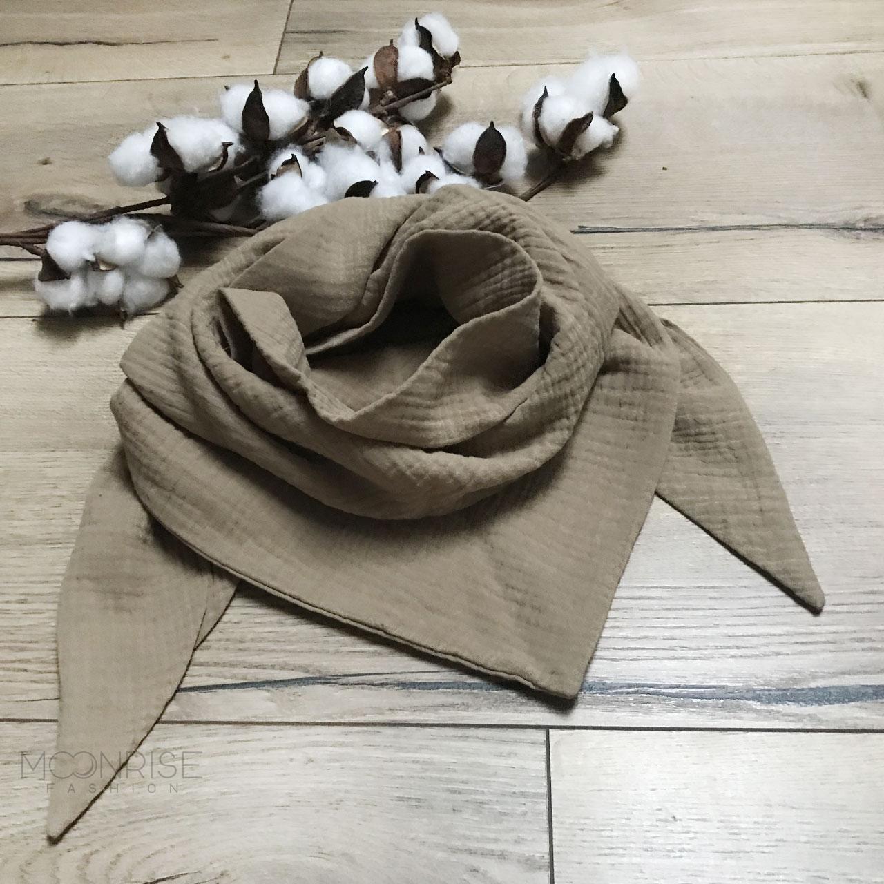 Mušelínový šálik organic  - beige