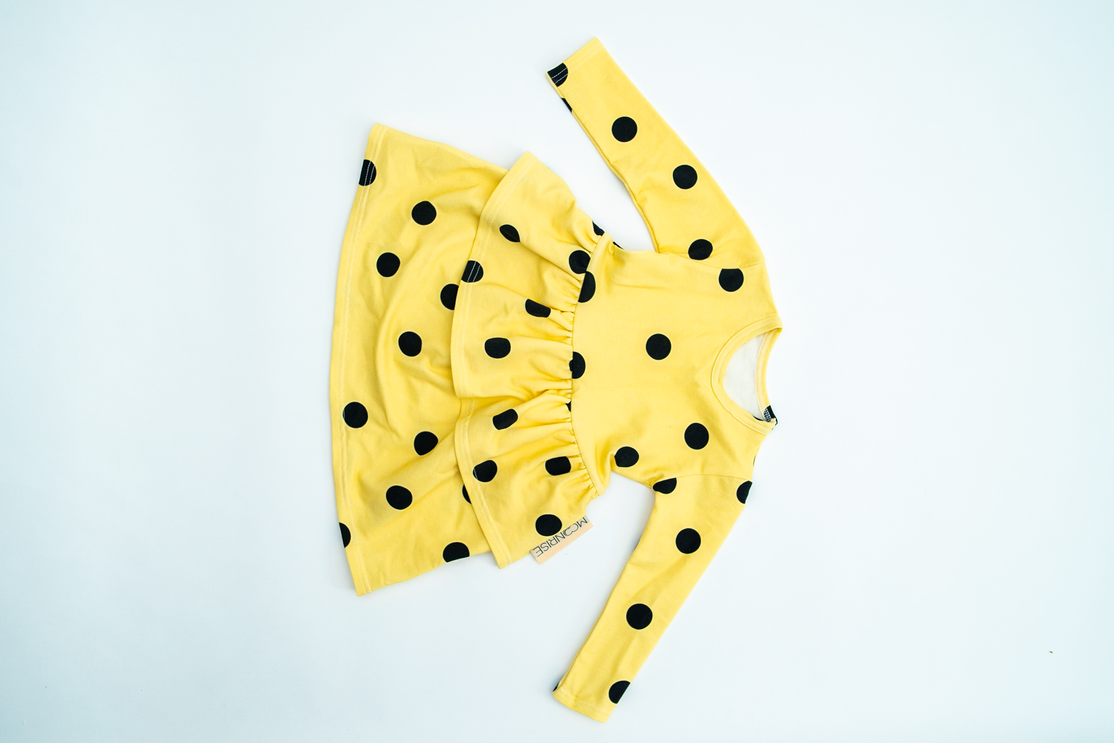 Šaty YELLOW/BLACK DOTS
