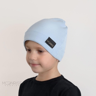 Detská čiapka rebrovaná - light blue