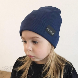 Detská čiapka rebrovaná - dark blue
