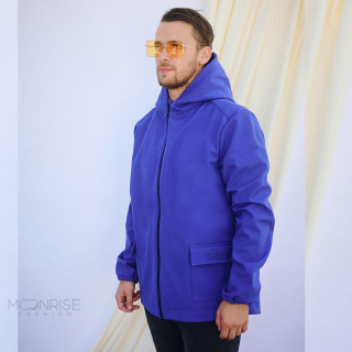 Pánska softshell bunda - look up at the stars blue