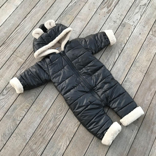 Detská zimná kombinéza - little teddy black