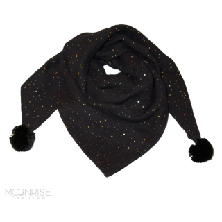 Mušelínový šálik - black dotties