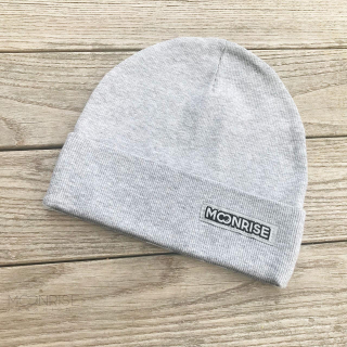 Rebrovaná čiapka organic - grey