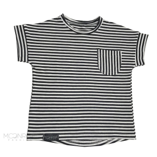 tričko black and white stripes krátky rukáv