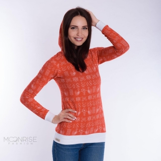 Dámska mikina - Čičmany Folk red